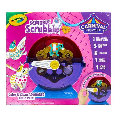 Crayola Scribble Scrubbie Pets Spin & Wash Carnival Playset