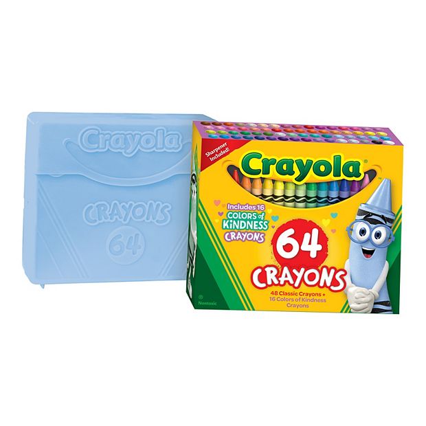 Crayola Crayon Case, 64 Count, Assorted Colors, Child