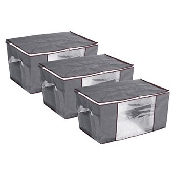 Clothes Organizer Comforters Storage Bag Clothing Storage Box, 3 pc