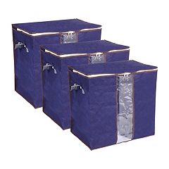 Clothes Storage Bag 3pcs, Foldable Storage Bins for Clothes
