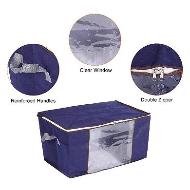 2pcs Clothes Storage Bags, Storage Bins Foldable Closet Organizers
