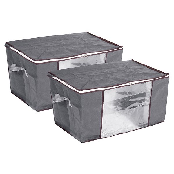 2pcs Clothes Storage Bags, Storage Bins Foldable Closet Organizers