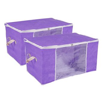 2 pc Clothes Storage Bags, Storage Bins Foldable Closet Organizers