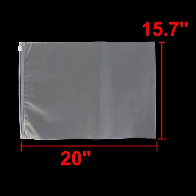 Travel Clothes Coat Garment Plastic Watertight Storage Bag Organizer 5pcs Clear No Size