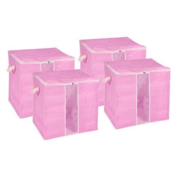 Foldable Wardrobe Storage Box Clothes Storage Bag Organizer, 4 pc