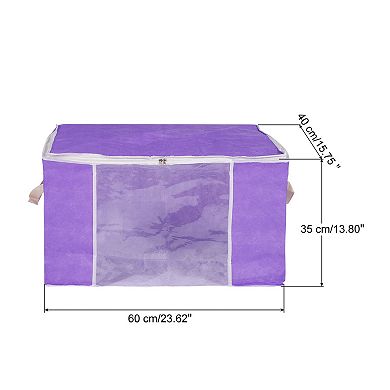 Clothes Storage Bags Comforters Blanket Closet Boxes Organizer, 4pcs