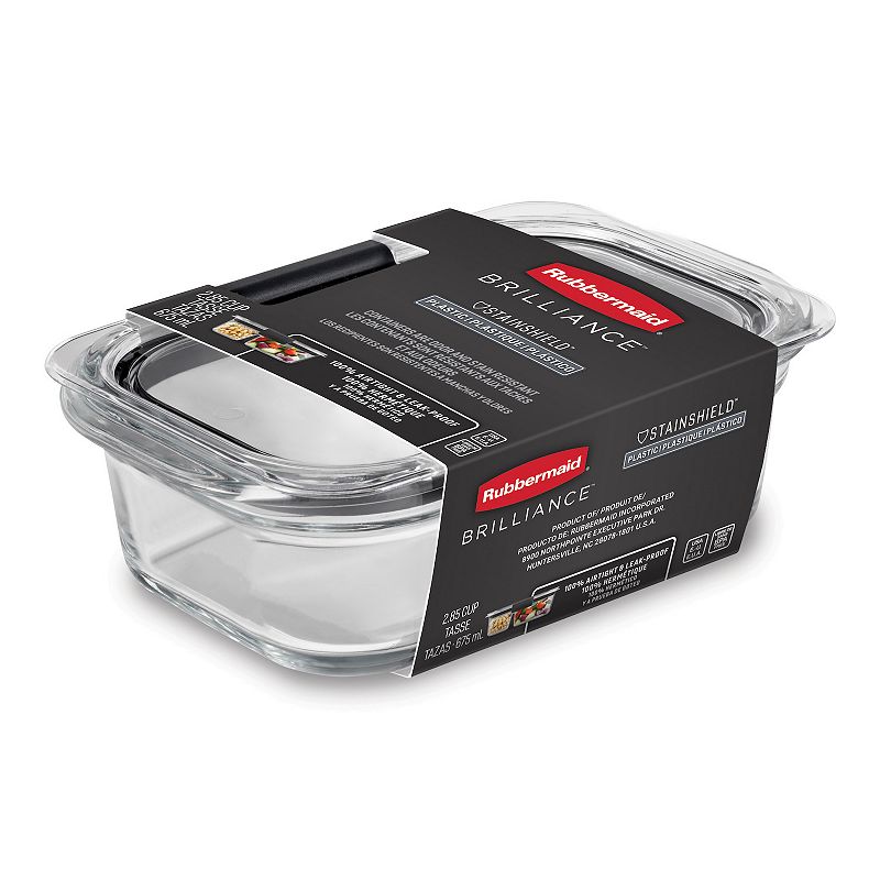 Rubbermaid Brilliance 2.85-Cup Food Storage Container, Clear None