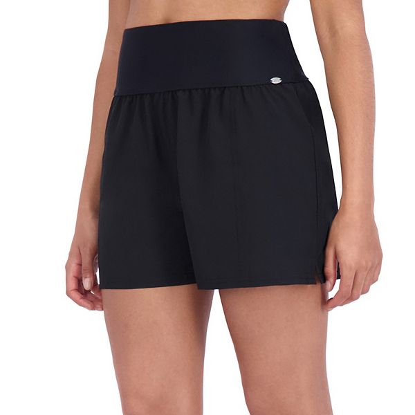 Plus Size ZeroXposur UPF 30+ High-Waisted Swim Shorts