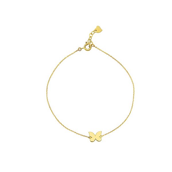 Forever 14K 14k Gold Butterfly Chain Bracelet