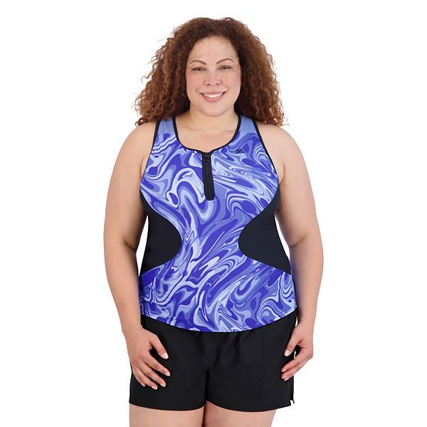 Plus Size ZeroXposur Scuba Tankini Swim Top