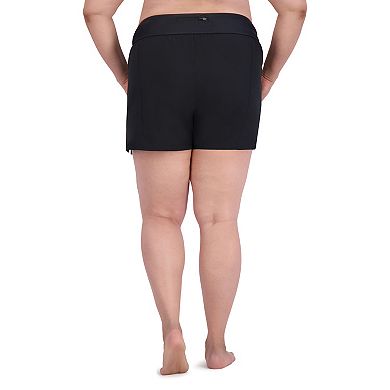 Plus Size ZeroXposur UPF 30+ High-Waisted Swim Shorts