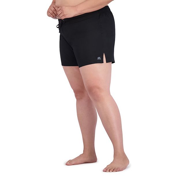 Plus Size ZeroXposur UPF 30+ High-Waisted Swim Shorts