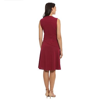 Women's London Times Sleeveless Fit & Flare Dress