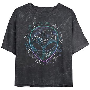Juniors' Constellations From Outer Worlds Cropped Graphic Tee