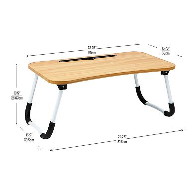 Mind Reader Woodland Collection Portable and Collapsible Laptop Desk / Breakfast Table