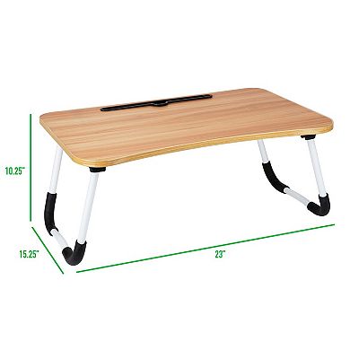 Mind Reader Woodland Collection Portable and Collapsible Laptop Desk / Breakfast Table