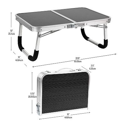 Mind Reader Woodland Collection Portable and Collapsible Laptop Desk / Breakfast Table