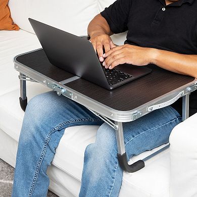 Mind Reader Woodland Collection Portable and Collapsible Laptop Desk / Breakfast Table