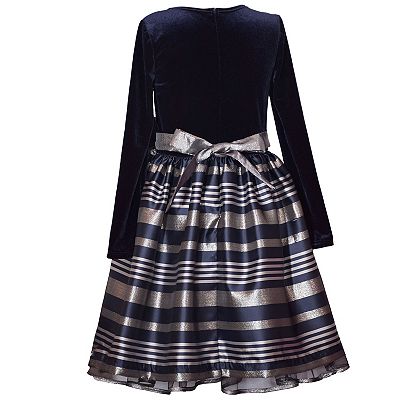 Girls 4 20 Bonnie Jean Striped Ballerina Dress in Regular Plus Size