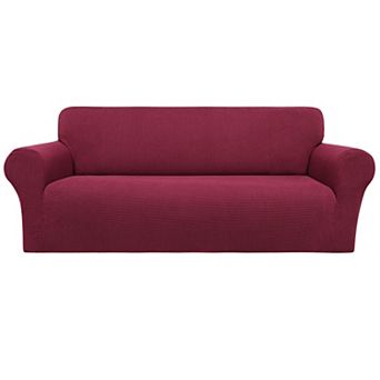 Stretch Sofa Slipcover with Elastic Bottom, 1 pc Sofa Cover for 2 Seater