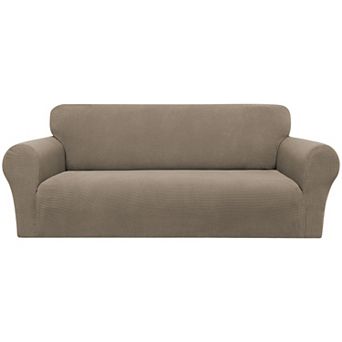 Stretch Sofa Slipcover with Elastic Bottom, 1 pc Sofa Cover for 2 Seater