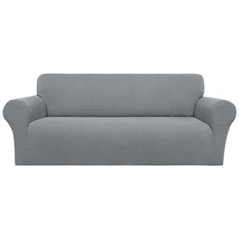 Stretch Sofa Slipcover with Elastic Bottom, 1 pc Sofa Cover for 2 Seater