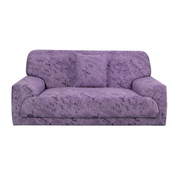Two Seater Elastic Spandex Sofa Slipcover Ink Painting Printed Couch Cover
