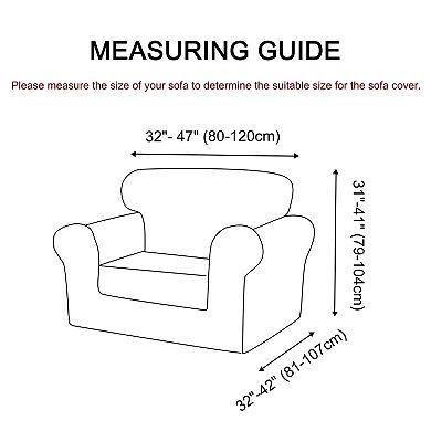 Stretch Sofa Slipcover with Elastic Bottom, 1-Piece Sofa Cover for 1 Seater