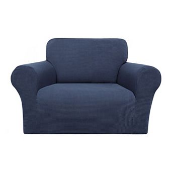 Stretch Sofa Slipcover with Elastic Bottom, 1 pc Sofa Cover for 1 Seater