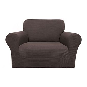 Stretch Sofa Slipcover with Elastic Bottom, 1 pc Sofa Cover for 1 Seater
