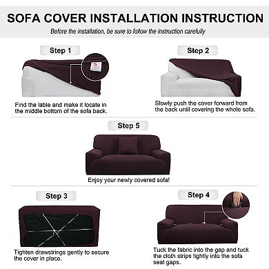 Jacquard Sofa Covers Stretch Thick Couch Slipcover Two Seater