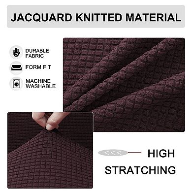 Jacquard Sofa Covers Stretch Thick Couch Slipcover Two Seater