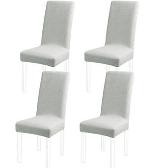 4 pc Jacquard Stretch Removable Dining Room Chair Covers