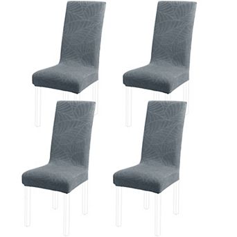 4 pc Jacquard Stretch Removable Dining Room Chair Covers
