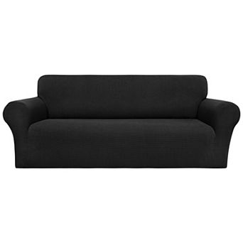 Stretch Sofa Slipcover with Elastic Bottom, 1 pc Sofa Cover for 4 Seater