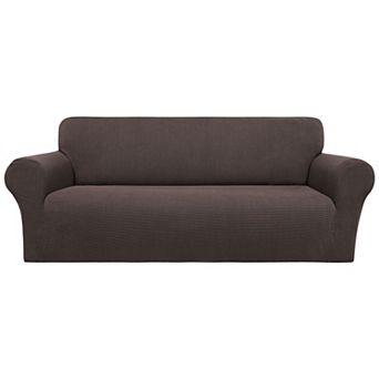 Stretch Sofa Slipcover with Elastic Bottom, 1 pc Sofa Cover for 4 Seater