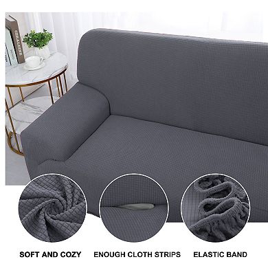 Jacquard Sofa Covers Stretch Thick Couch Slipcover Three Seater