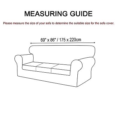 Velvet Plush Stretch Sofa Slipcover with Cushion Cover