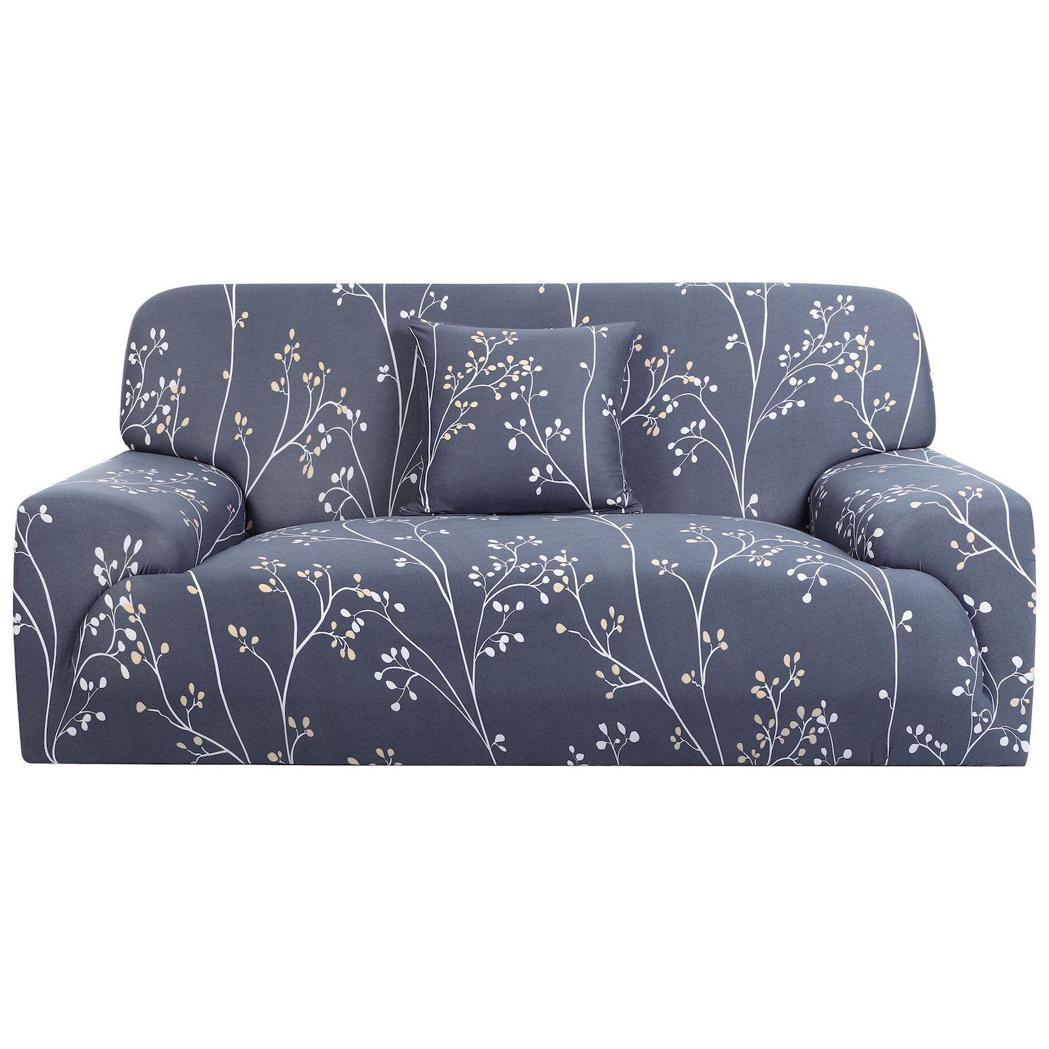 Texured Elegance Fitted 3 Seater Sofa Cover Grey & Multicolor