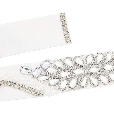 Sparkle and Bash Rhinestone Jeweled Bridal Wedding Dress Belt (89 x 1.5 In)