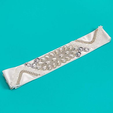 Sparkle and Bash Rhinestone Jeweled Bridal Wedding Dress Belt (89 x 1.5 In)