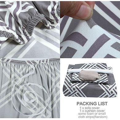 Stretch Chair Sofa Covers Couch Cover Slipcover with Cross Stripes Simple Style