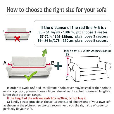 Stretch Chair Sofa Covers Couch Cover Slipcover with Cross Stripes Simple Style