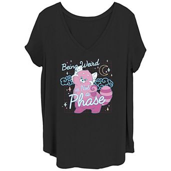 Disney / Pixar Turning Red Juniors' Plus Size Panda Being Weird is not a Phase Graphic Tee
