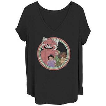 Disney / Pixar's Turning Red Juniors' Plus Size Friends Circle Graphic Tee