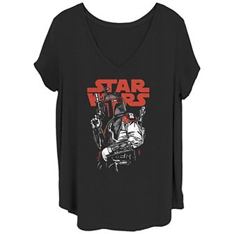 Juniors' Plus Size Star Wars Dat Boba Graphic Tee