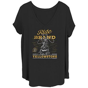 Juniors' Plus Size Yellowstone Ride For The Brand Graphic Tee