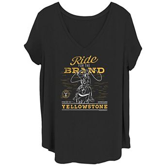 Juniors' Plus Size Yellowstone Ride For The Brand Graphic Tee