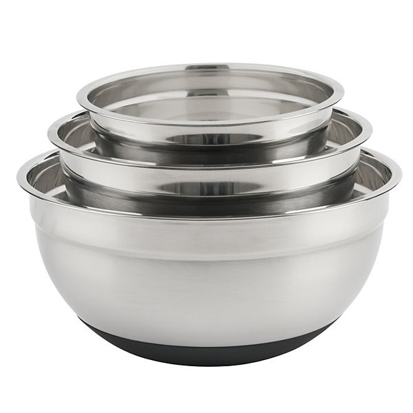 Food Network™ 3-pc. Stainless Steel Mixing Bowl Set