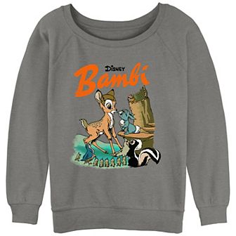 Disney's Bambi Juniors' Vintage Scene Slouchy Graphic Sweatshirt